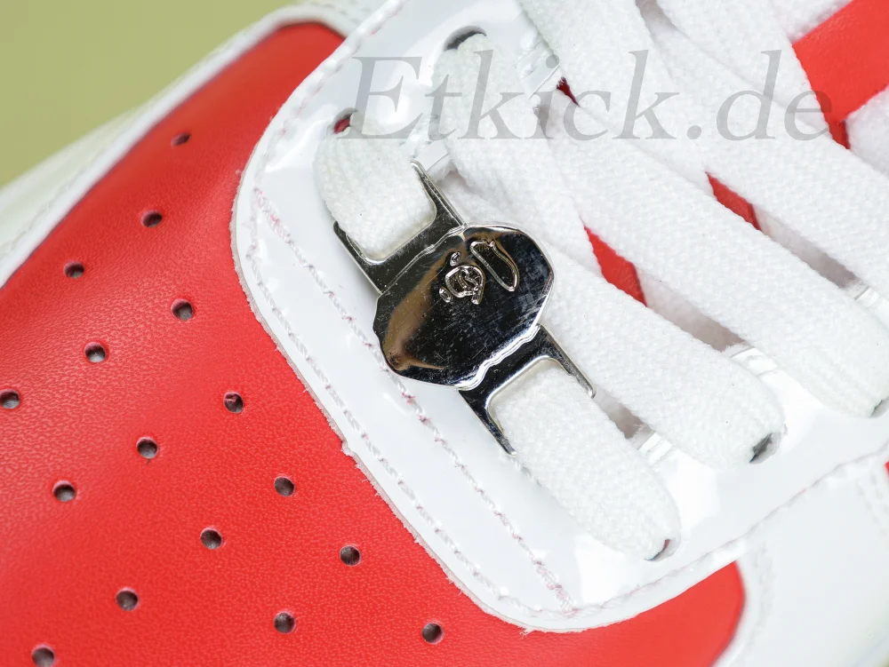 A BATHING APE STA Sneakers weiß verspiegelt rotes Leder – Bild 7