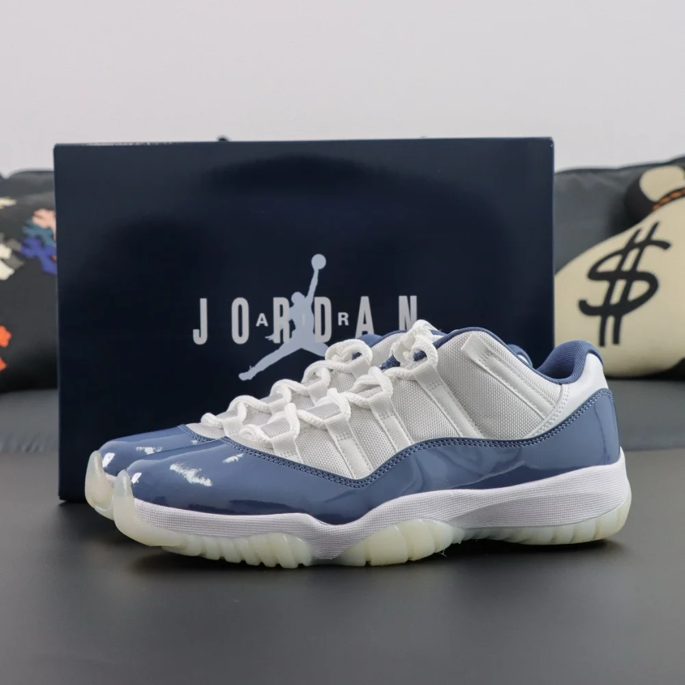 Beste Jordan 11 Low „Diffused Blue“ Weiß Blau