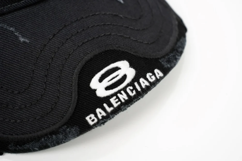 Balenciaga BLCG 25SS Baseballkappe im Distressed-Look mit Doppelringnähten – Bild 6