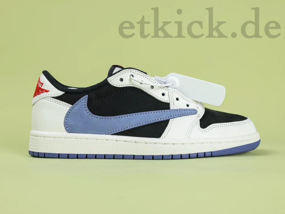 Travis Scott x Air Jordan 1 Low White Blue Vergünstigte Version