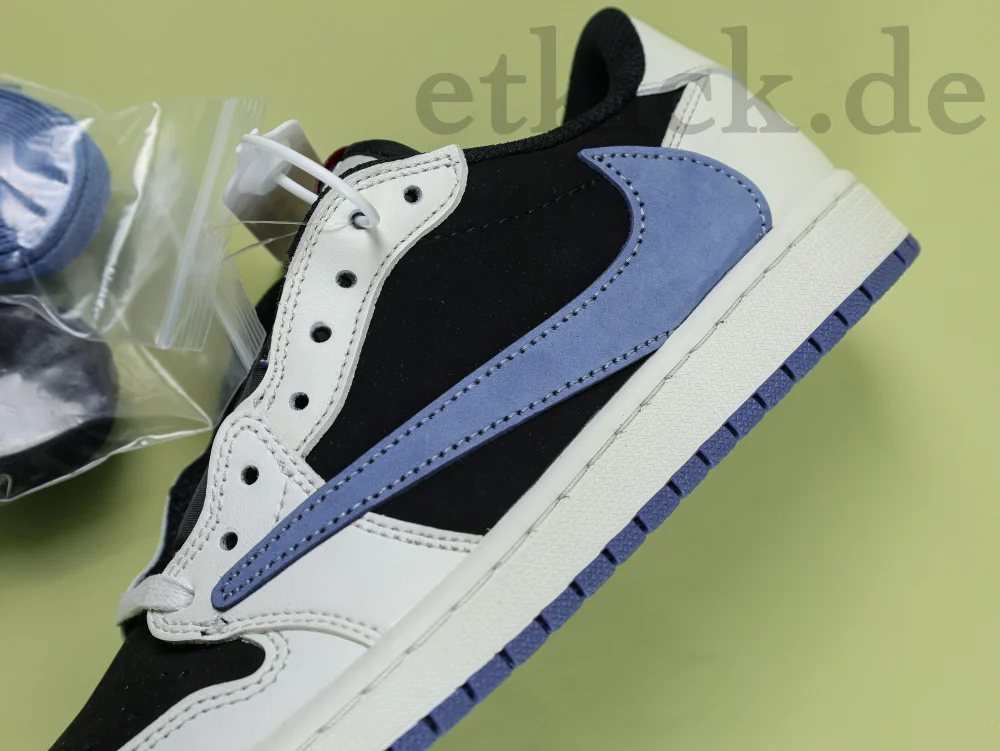 Travis Scott x Air Jordan 1 Low White Blue Vergünstigte Version – Bild 5