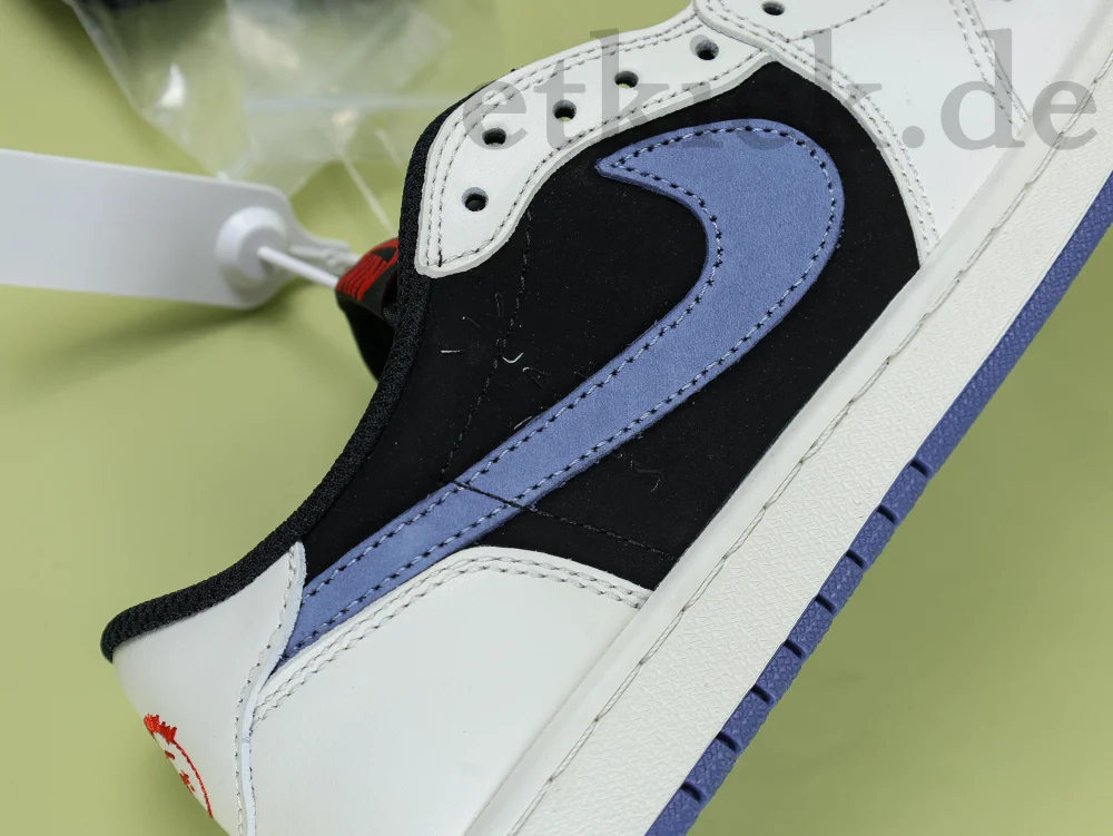 Travis Scott x Air Jordan 1 Low White Blue Vergünstigte Version – Bild 6