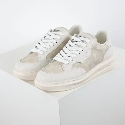 Beverly Hills Sneakers weiß und braun Monogramm