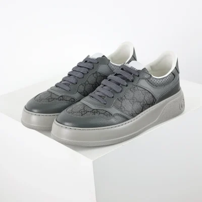 G Leather Sneakers Grau Plateauschuhe