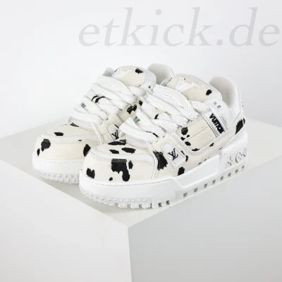 Trainer Maxi Weiß Schwarz Animalprint Rep