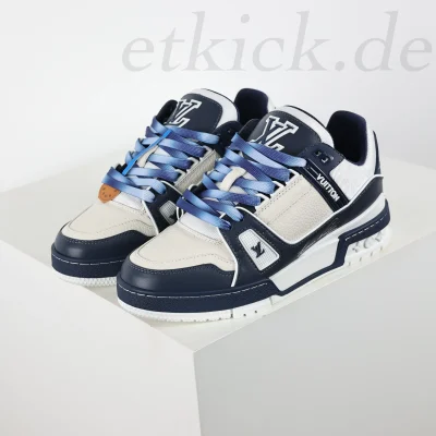 Trainer Skate Schuhe Blau und Weiß