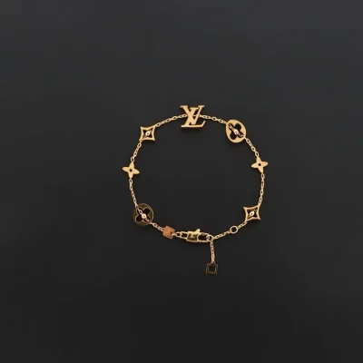 Alphabet Blumenarmband Roségold