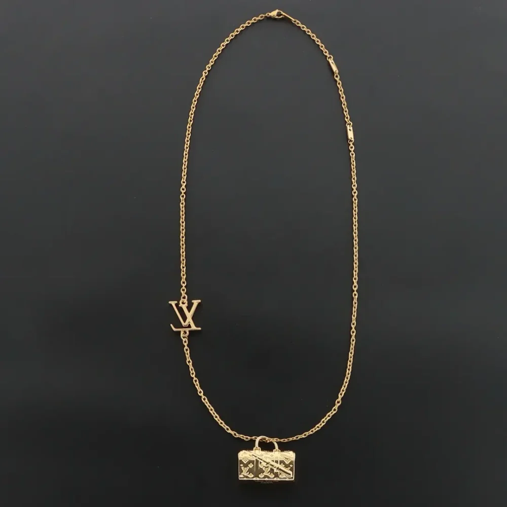 Halskette mit Taschenanhänger in Gold