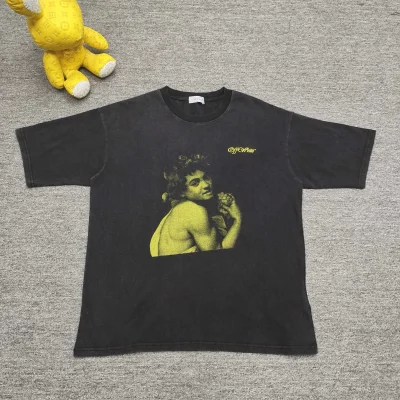 OFF WHITE Tricou Statue Print Schwarz