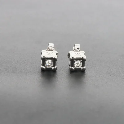 Quadratische Diamant Ohrringe Silber