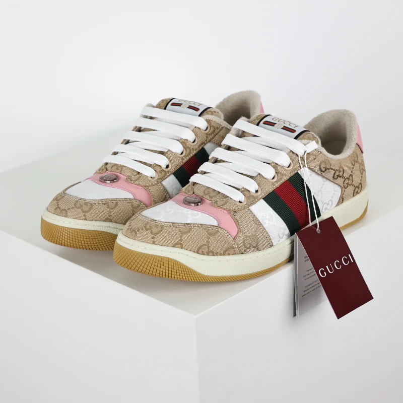 GG SCREENER 50 SNEAKER LIGHT BROWN CALFSKIN