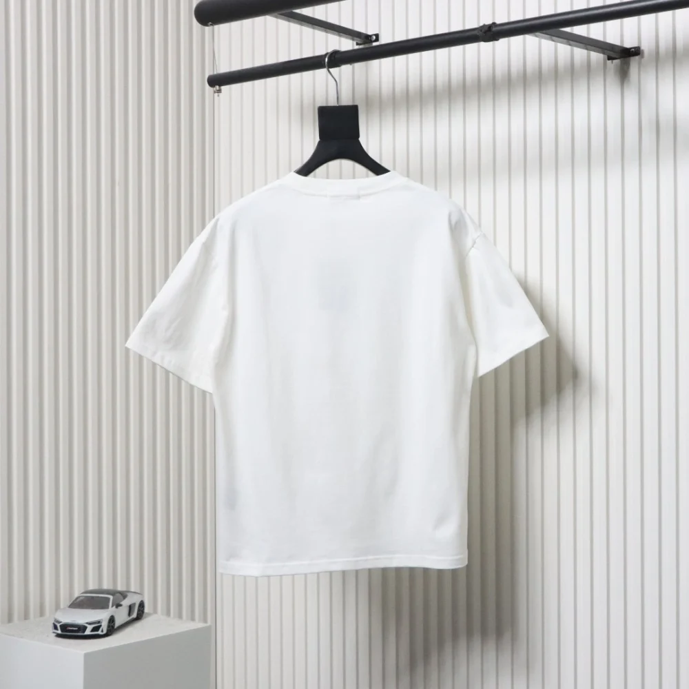 25SS T-Shirt mit Logo-Print und Schattenschriftzug