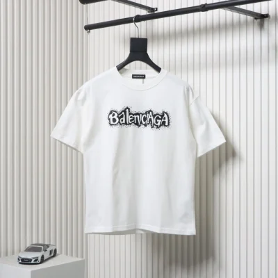 25SS T-Shirt mit Logo-Print und Schattenschriftzug