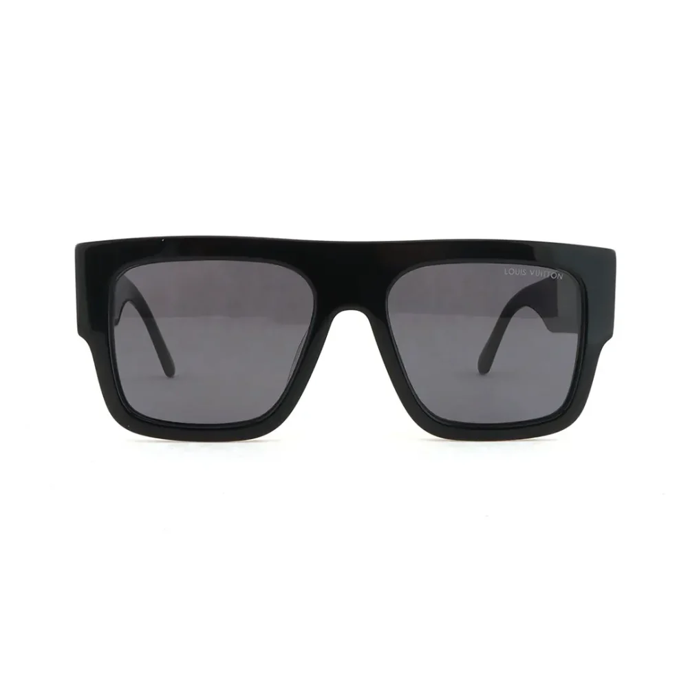 Eckige Sonnenbrille Schwarz