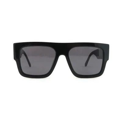 Eckige Sonnenbrille Schwarz