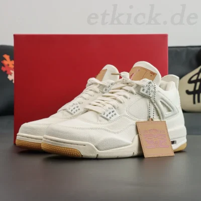 Air Jordan 4 Retro x Levi's 'White Denim' Top-Version