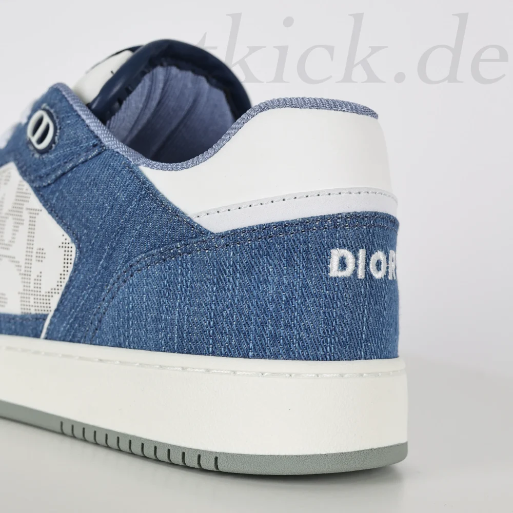 B27 Uptown Low-Top-Sneaker Weißes, glattes Kalbsleder und Blauer Denim – Bild 11