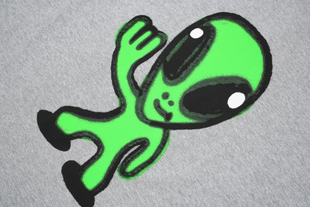 Balenciaga Ärmelloses T-Shirt mit auflösendem Alien-Smiley-Print – Bild 5