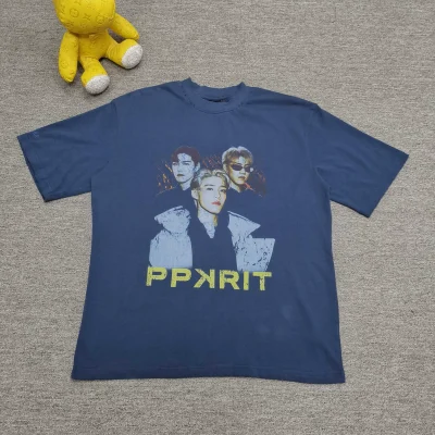 Balenciaga Ambassador Fanclub Series - PP Krit Oversized T-Shirt Dunkelblau