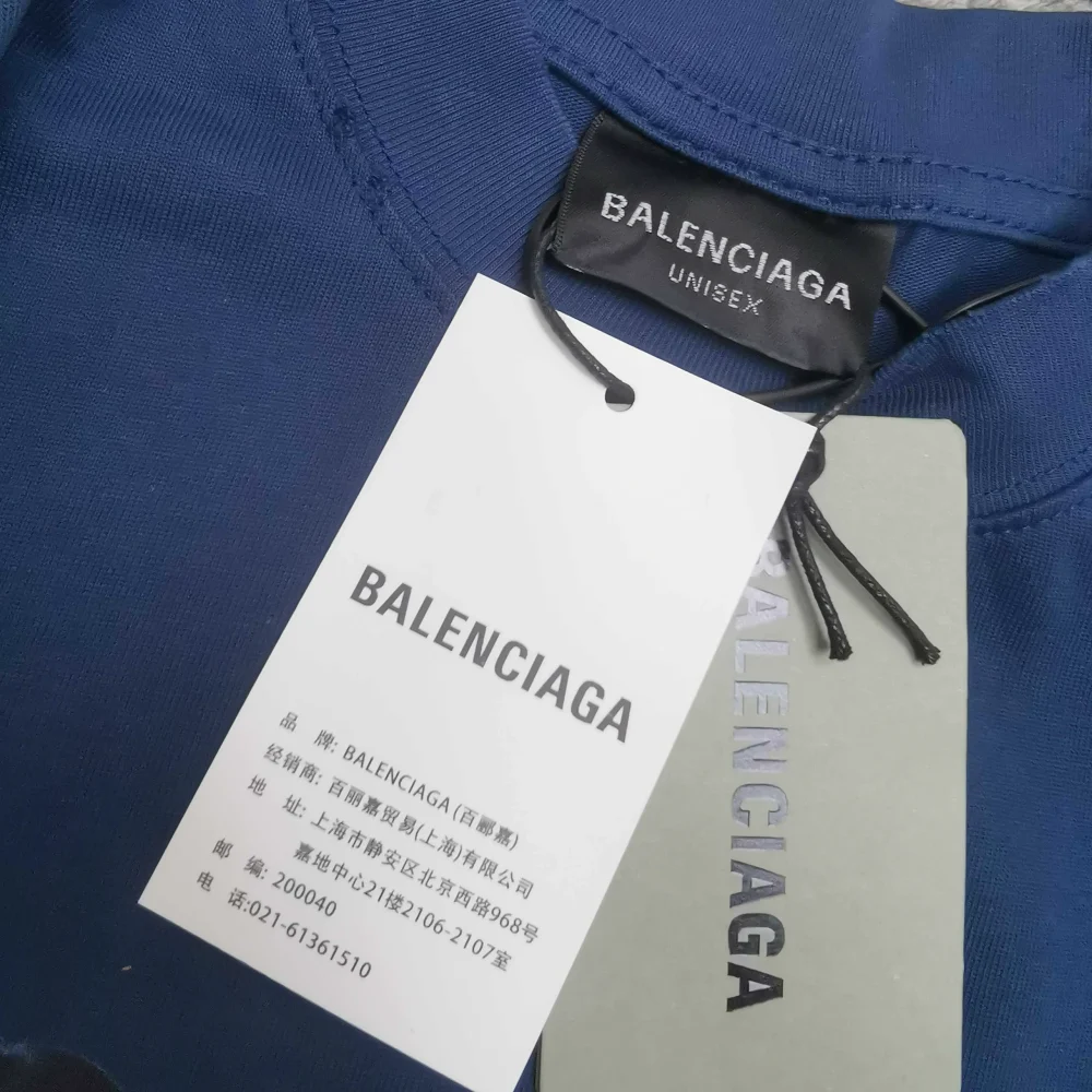 Balenciaga Ambassador Fanclub Series - PP Krit Oversized T-Shirt Dunkelblau – Bild 5