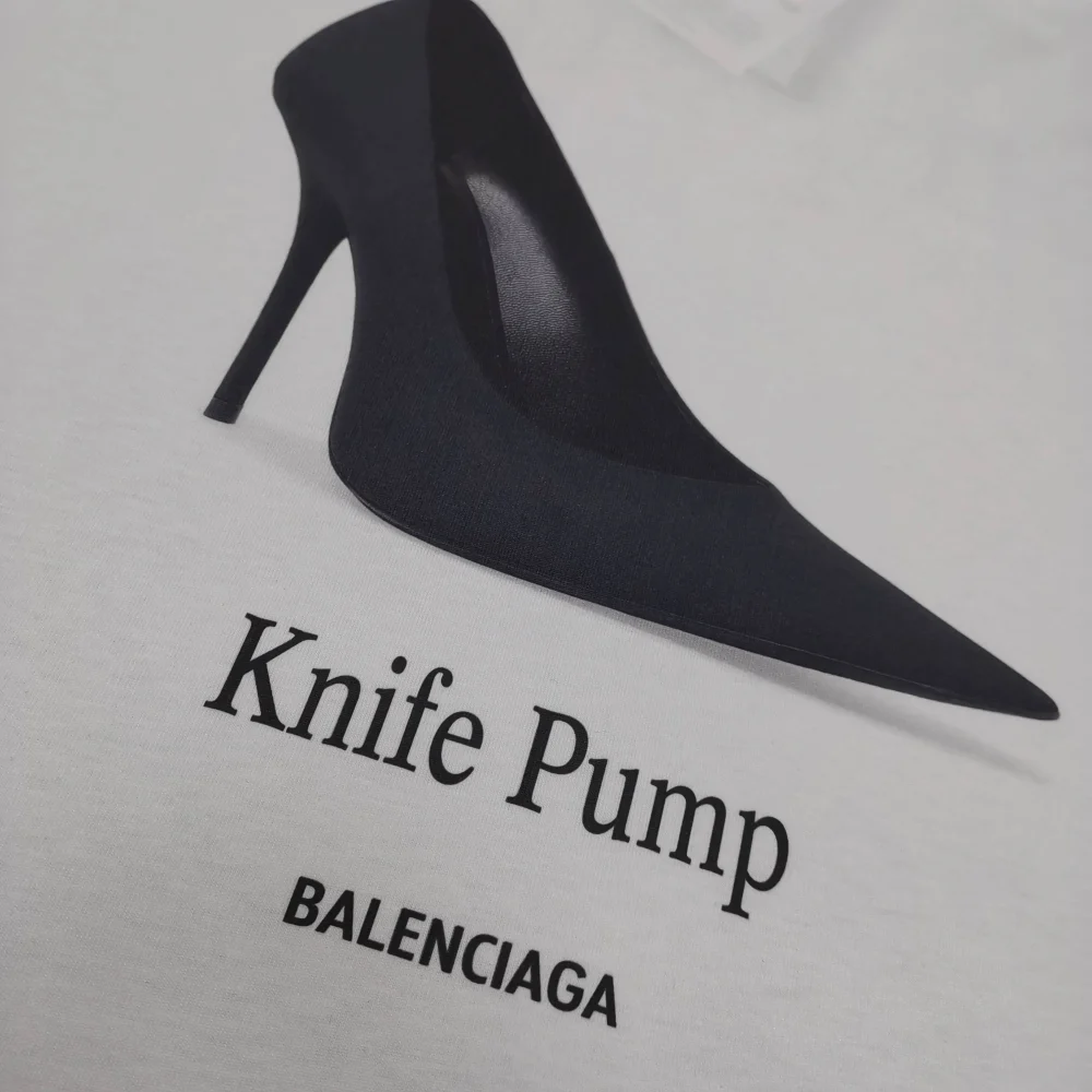 Balenciaga Cotton Knife Pump T-Shirt Reps – Bild 3