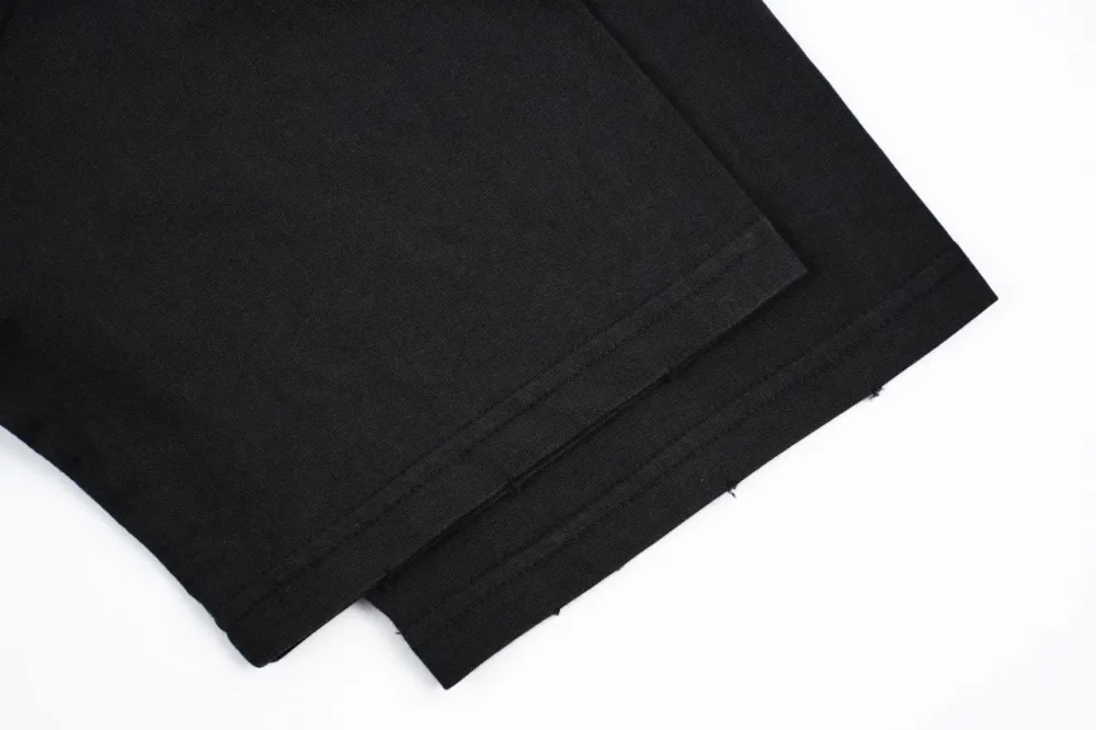 Balenciaga Klassisches weißes T-Shirt mit Tape-Print in Schwarz – Bild 7