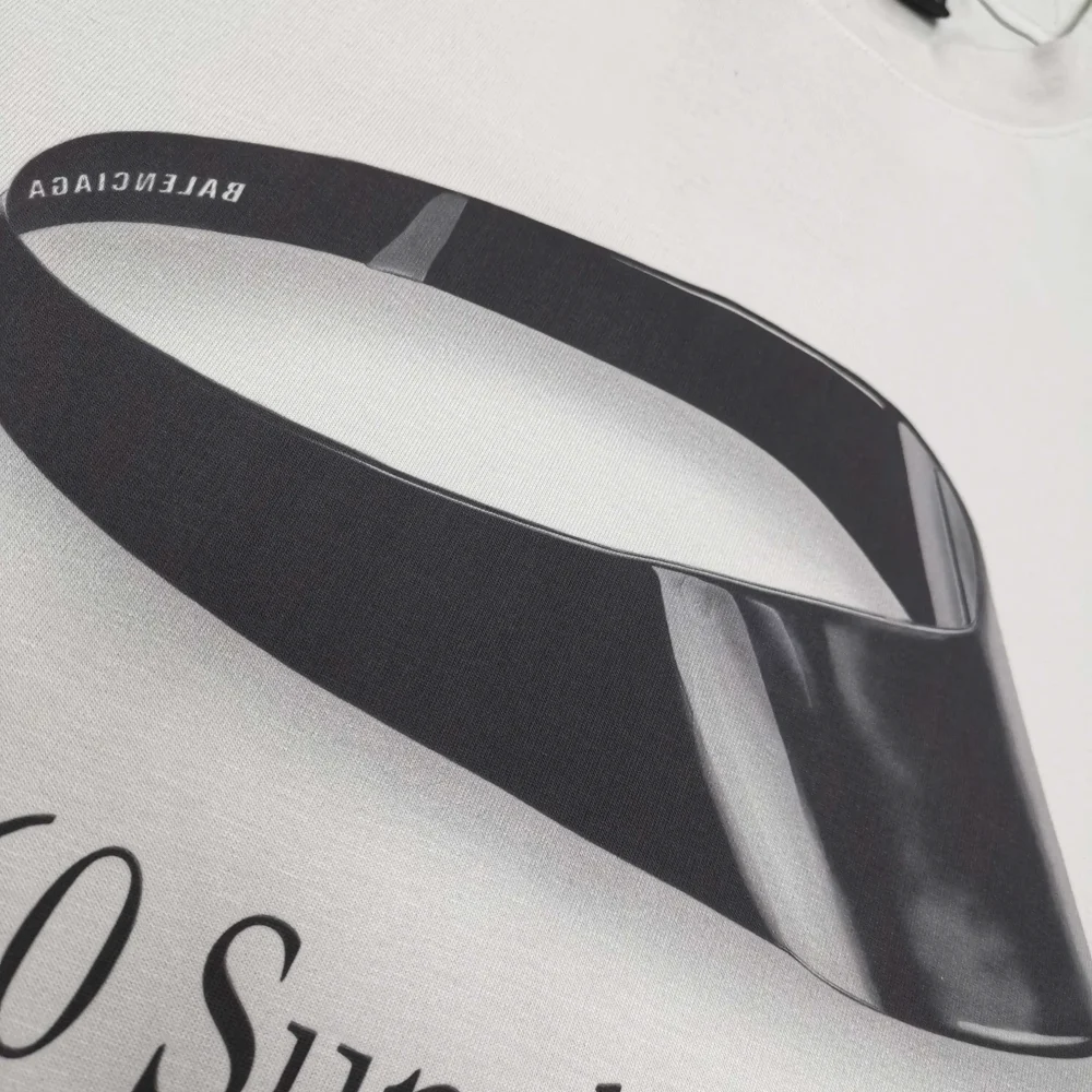 Balenciaga Kurzärmliges T-Shirt mit Sonnenbrillen-Print vorne und hinten – Bild 5