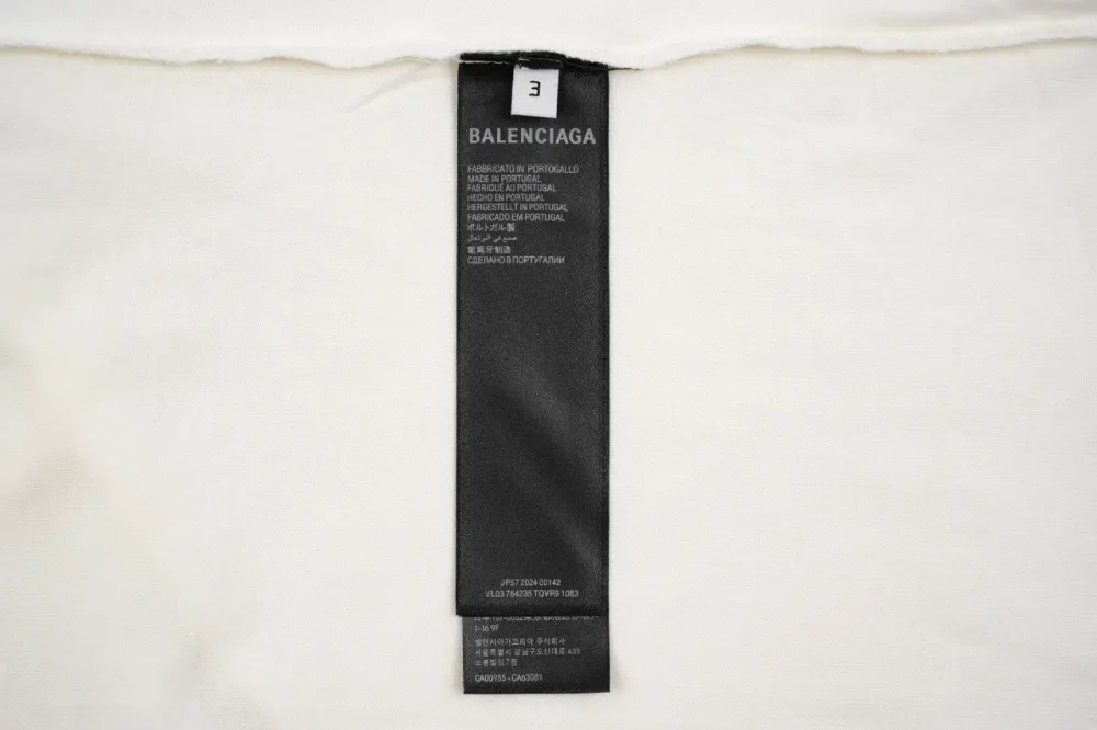 Balenciaga Ring Sleeves Web Kurzarm Weiß – Bild 9