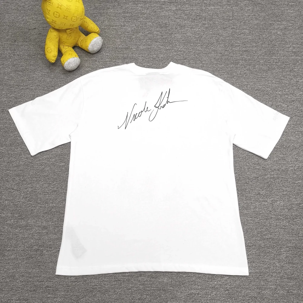 Balenciaga „Nicole“ Kastenförmiges T-Shirt in Weiß