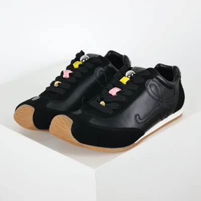 Ballet Runner 2.0 aus Nylon und Kalbsleder Top Low-Top-Sneaker Schwarz Replica