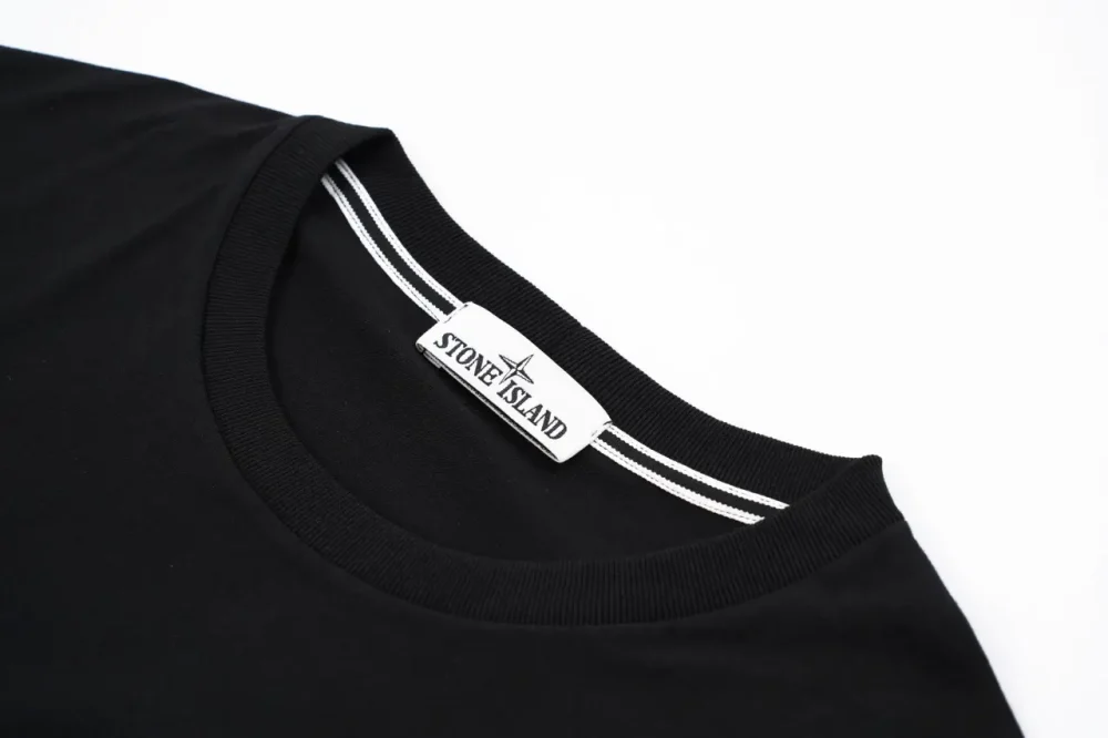 Baumwoll-T-Shirt mit Kompass-Print schwarz – Bild 4