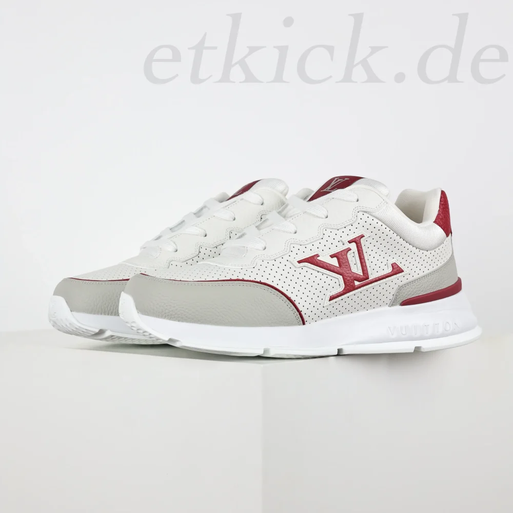 Classic Sneaker runde Zehenpartie Schnürschuhe Freizeitschuhe Rot und Weiß – Bild 2
