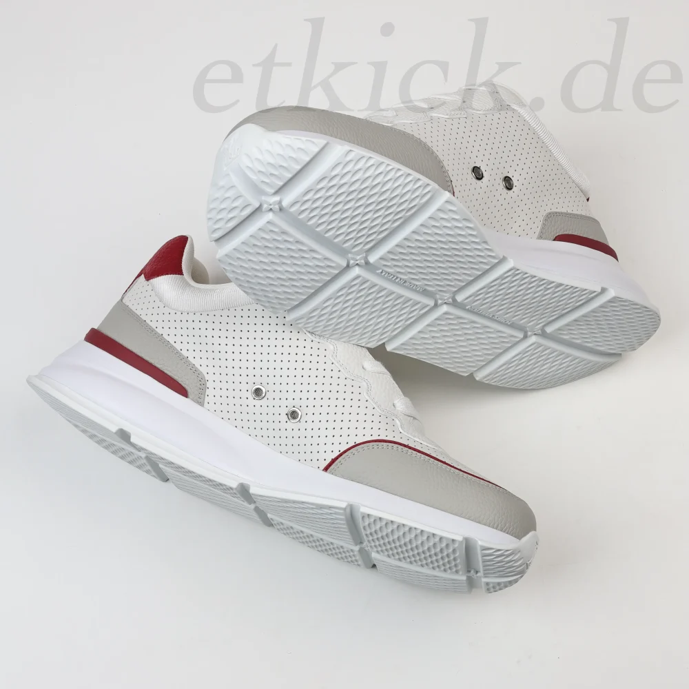 Classic Sneaker runde Zehenpartie Schnürschuhe Freizeitschuhe Rot und Weiß – Bild 7