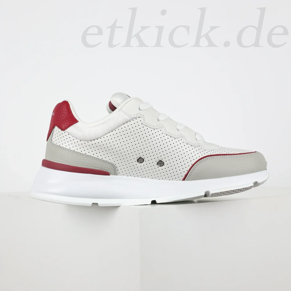Classic Sneaker runde Zehenpartie Schnürschuhe Freizeitschuhe Rot und Weiß – Bild 4