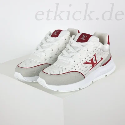 Classic Sneaker runde Zehenpartie Schnürschuhe Freizeitschuhe Rot und Weiß