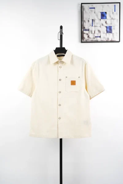 Jeanshemd aus Leder mit Logo von Earth
