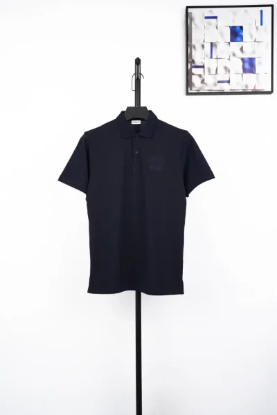 Oak Leaf Warhorse Stickerei Polo Kurzarm Marineblau