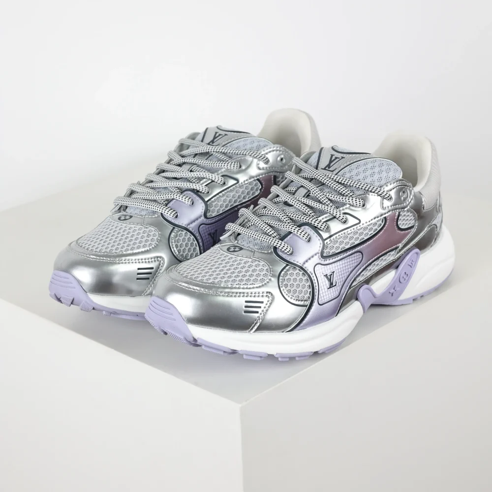 Olympia Sneakers Silber und Lila