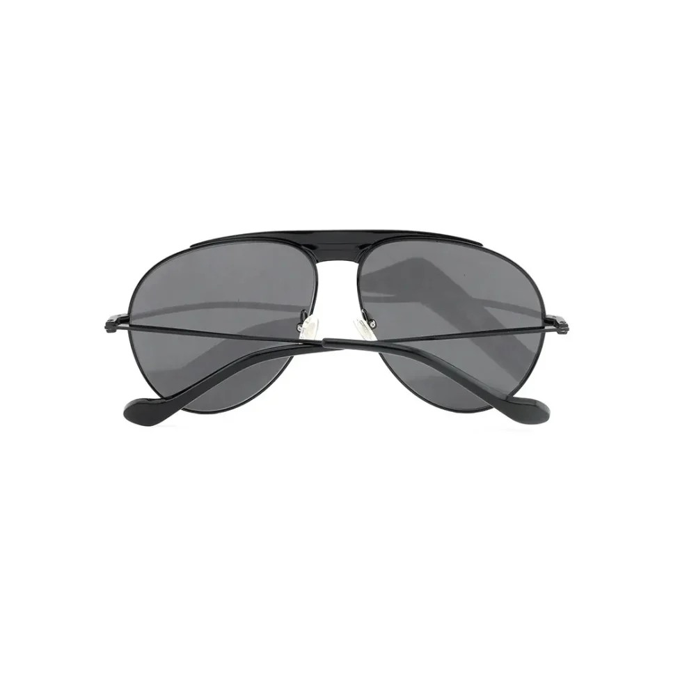 Randlose Pilotensonnenbrille Schwarz/Silber – Bild 11