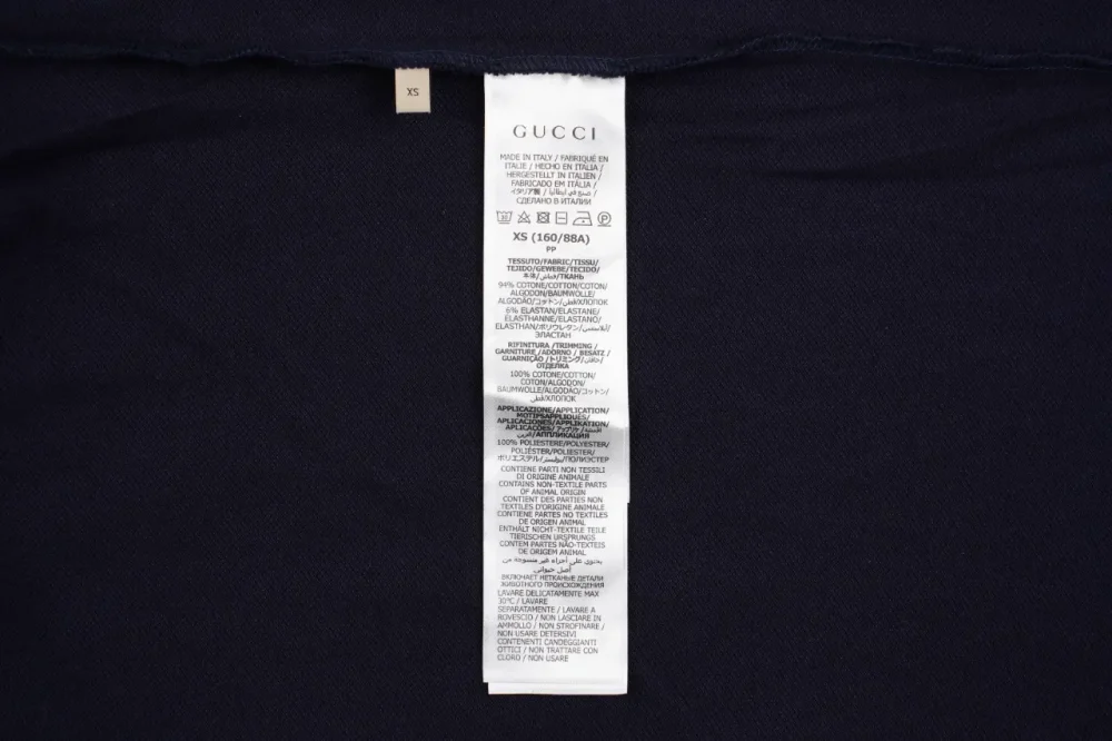 Poloshirt mit Doppel-G-Stickerei in Marineblau – Bild 10