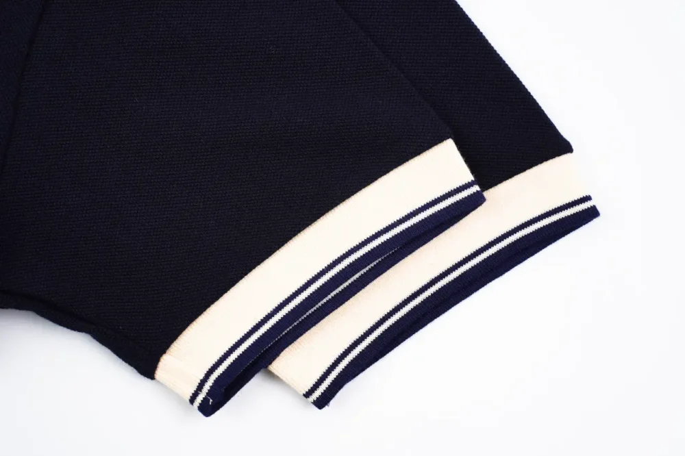 Poloshirt mit Doppel-G-Stickerei in Marineblau – Bild 8