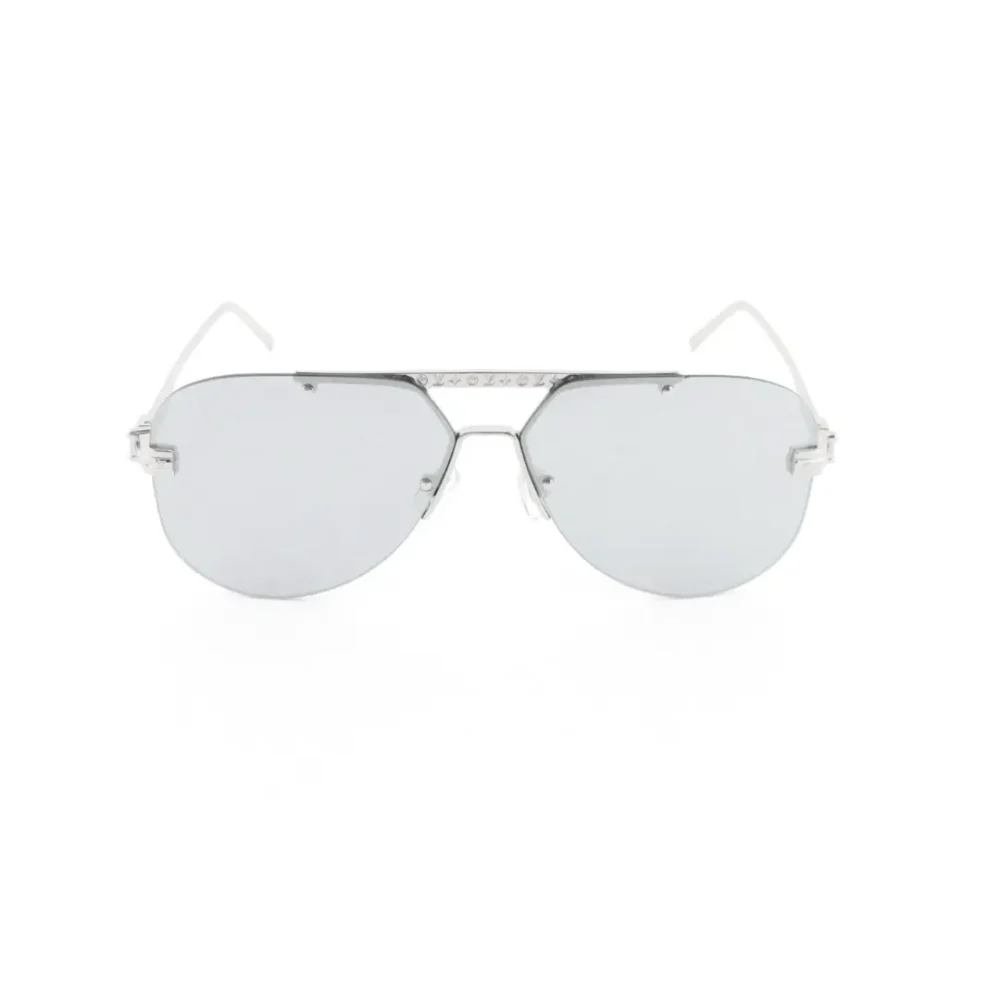 Randlose Pilotensonnenbrille Schwarz/Silber – Bild 19