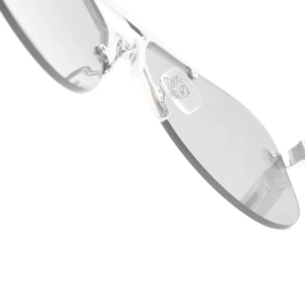 Randlose Pilotensonnenbrille Schwarz/Silber – Bild 26