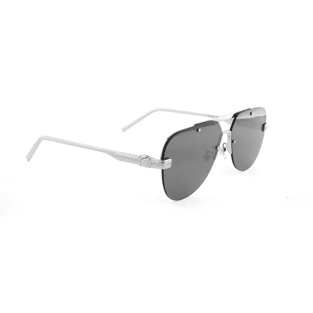 Randlose Pilotensonnenbrille Schwarz/Silber – Bild 4