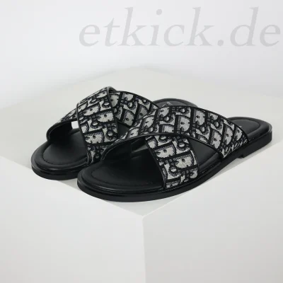 Reps Alias Sandal Beige and Black Oblique Jacquard