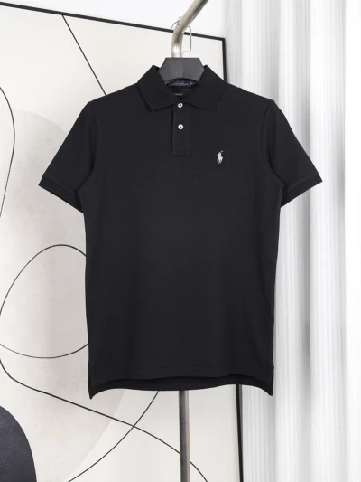 Schwarzes Poloshirt mit LOGO
