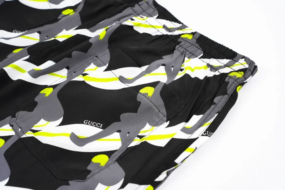 Surfer-Print-Shorts Schwarz und Weiß – Bild 3