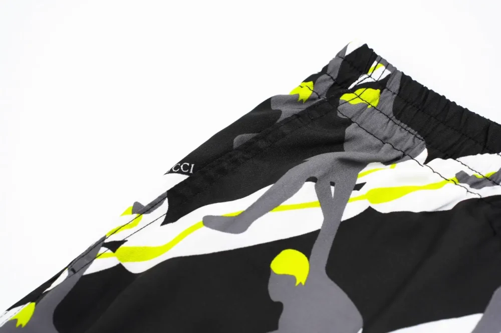 Surfer-Print-Shorts Schwarz und Weiß – Bild 9
