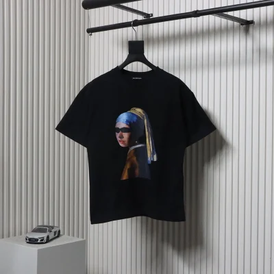 T-Shirt mit Portraitalbum-Logo-Print