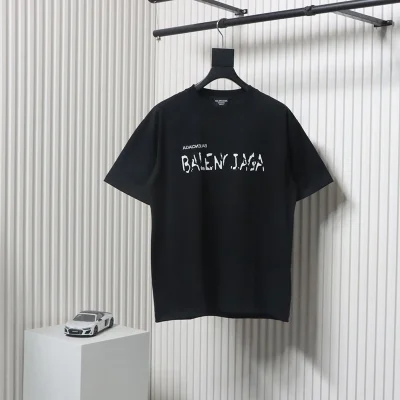 T-Shirt mit meliertem Buchstaben-Flockdruck